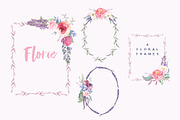 Watercolor arrangements, frames, an Illustration by KitsPix (Thumbnail 2 of 4)