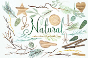 Natural Winter Watercolor clipart, a Graphic by LABFcreations (Thumbnail 6 of 7)