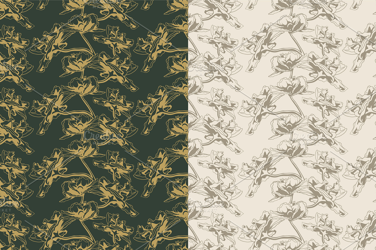 Floral Seamless Pattern in Vector, a Pattern Graphic by Plaid4You (Photo 2 of 12)