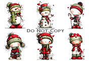 Funny Christmas Snowman Clipart, an Illustration by Craft Nest (Thumbnail 6 of 7)