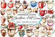 Cute Christmas Hot Cocoa Cup Clipart, an Illustration by designcity5 (Thumbnail 1 of 5)