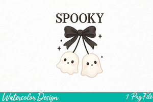 Halloween Png, Spooky Ghost Png, an Illustration by Watercolor design