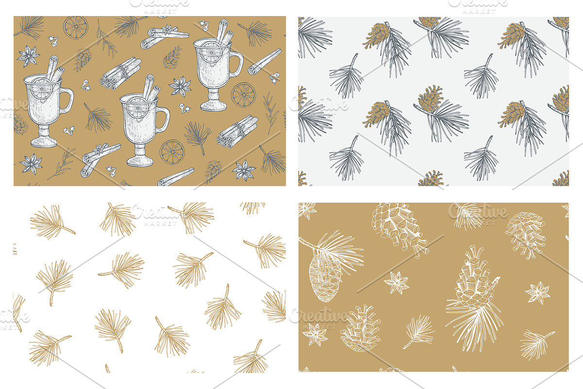Christmas hand drawn set, a Decorative Illustration by Ekaterina (Photo 10 of 16)