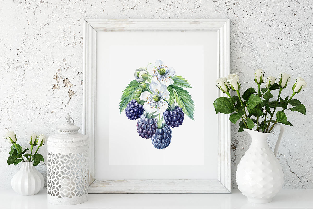 Watercolor Fresh Berries, a Decorative Illustration by Hanna Hryharenka (Photo 4 of 16)