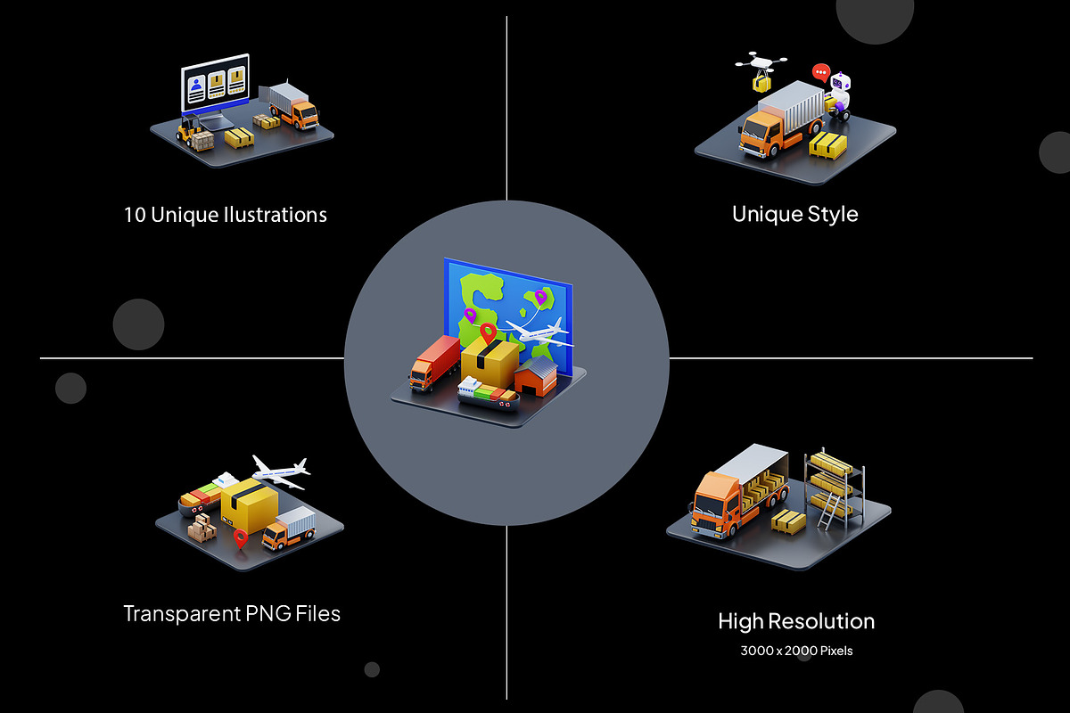 Delivery Isometric 3D Illustrations, an Illustration by novia99design (Photo 2 of 4)