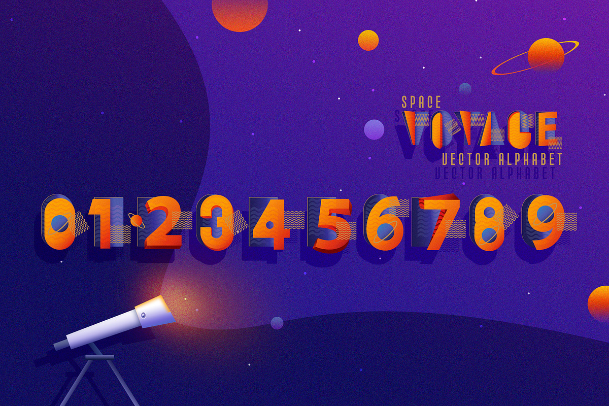 Space Voyage - Retro Design Toolkit, an Object Illustration by Polar Vectors (Photo 4 of 23)