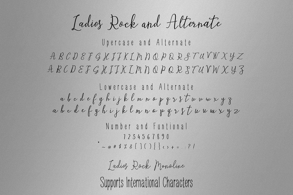 Ladies Rock Font Duo, a Script Font by Firtana (Photo 6 of 9)