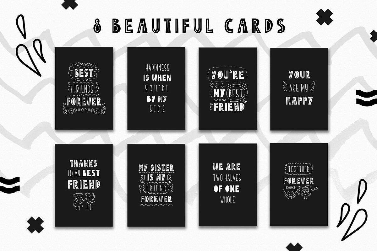 Friends Forever - Childrens font duo, a Script Font by JuliyArt (Photo 10 of 13)
