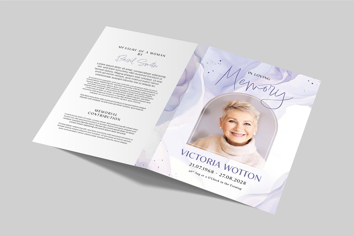 Purple & White Funeral Template, a Flyer Template by BrandPacks (Photo 3 of 6)