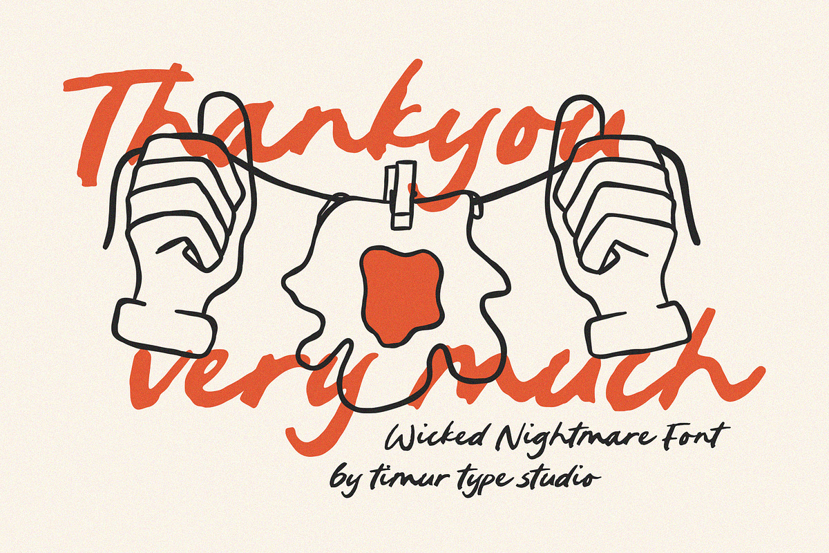 Wicked Nightmare Font, a Handwritten Font by Timurtype (Photo 7 of 7)