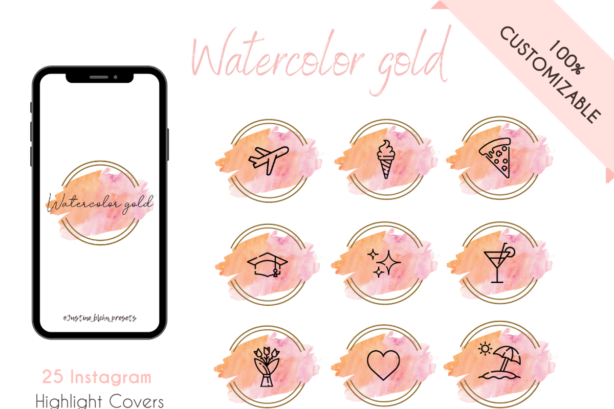 25 Instagram Highlights Covers, a Social Media Template by creative-kits (Photo 1 of 2)