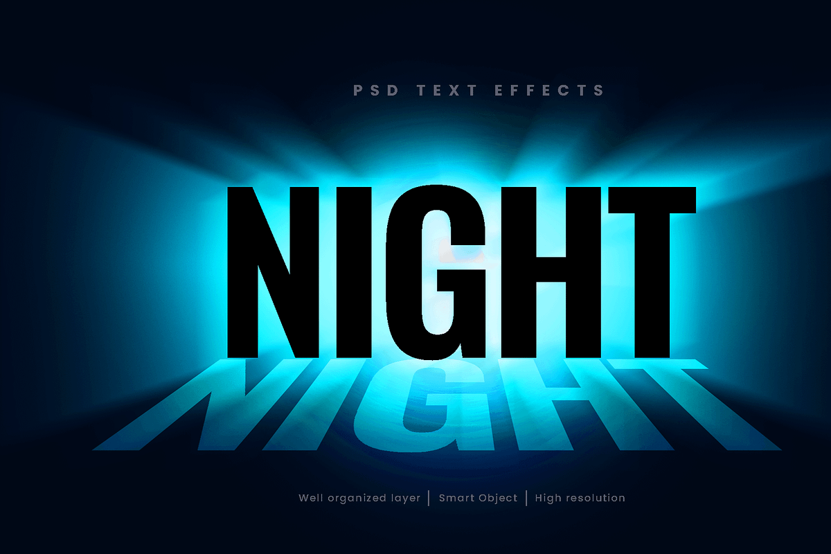 Night editable text effect PSD, a Layer Style Add-On by mdmijanur0187