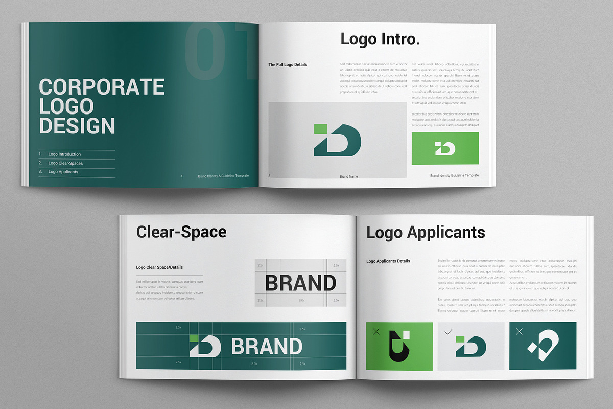 Brand Guidelines Template Landscape, a Brochure Template by E-Type (Photo 3 of 7)
