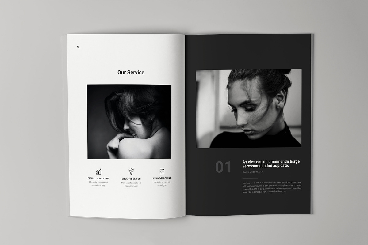 Case Study Template, a Brochure Template by HR Studio (Photo 4 of 12)