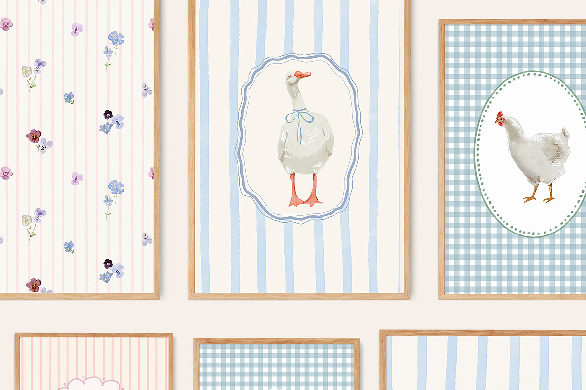 Vintage Nursery Prints Bundle - 140, a Background Graphic by Artemsky (Photo 2 of 17)