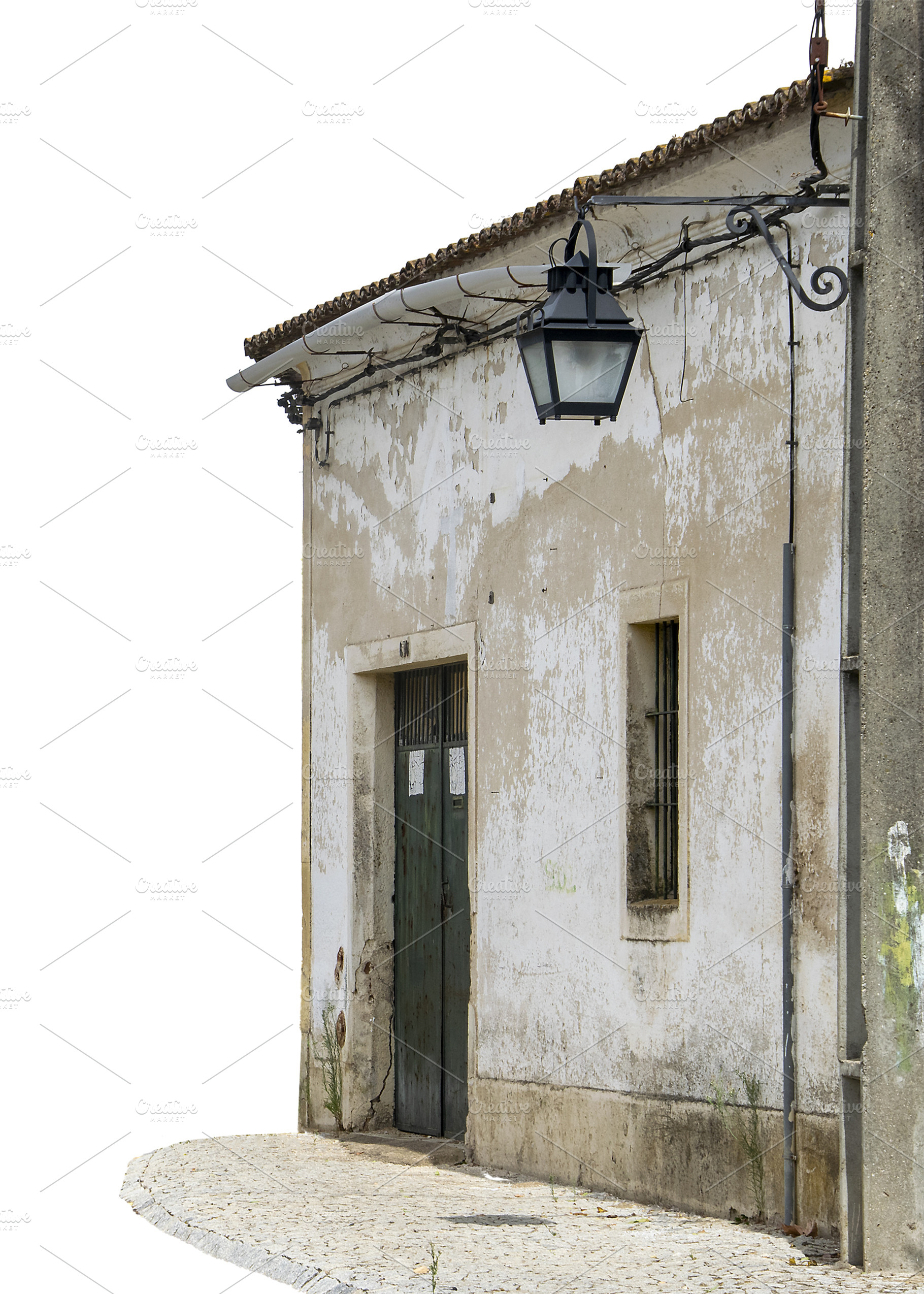 Old stone house isolated photo, an Architecture Photo by DanFLCreativo
