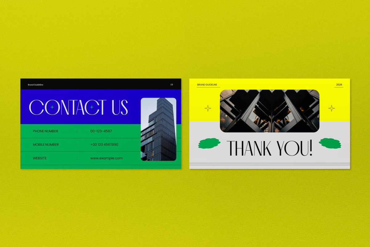Blue Modern Brand Guideline PPT, a Presentation Template by graphicook (Photo 3 of 4)
