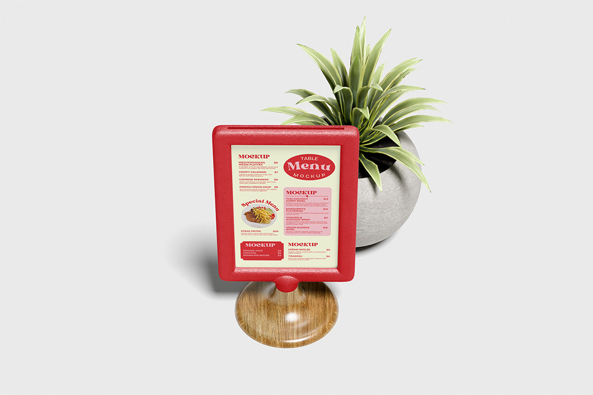 Table Menu Mockup, a Wearable Device Mockup by xavier_studio (Photo 5 of 5)