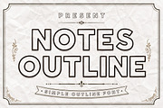 Notes Outline Font, a Sans Serif Font by Limited.studio (Thumbnail 1 of 5)