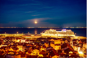 View Of Lisbon Skyline Old, an Architecture Photo by Nature and travel