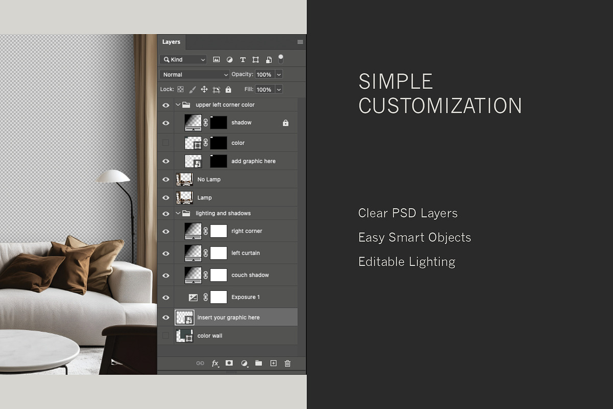Urban Wallpaper Mockup | Lounge 2, a Household Mockup by Blixa 6 Studios (Photo 4 of 7)