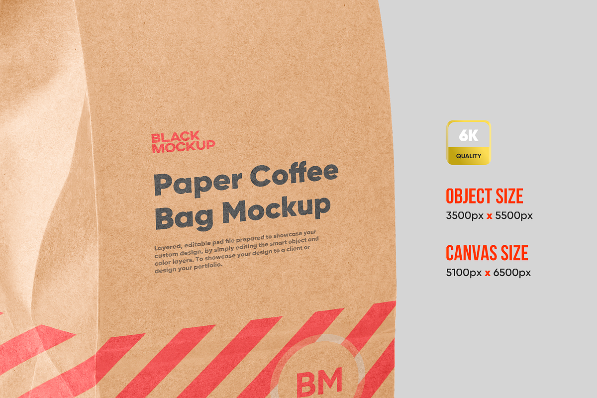 Craft Coffee Bag Mockup, a Product Mockup by BlackMockup (Photo 3 of 11)