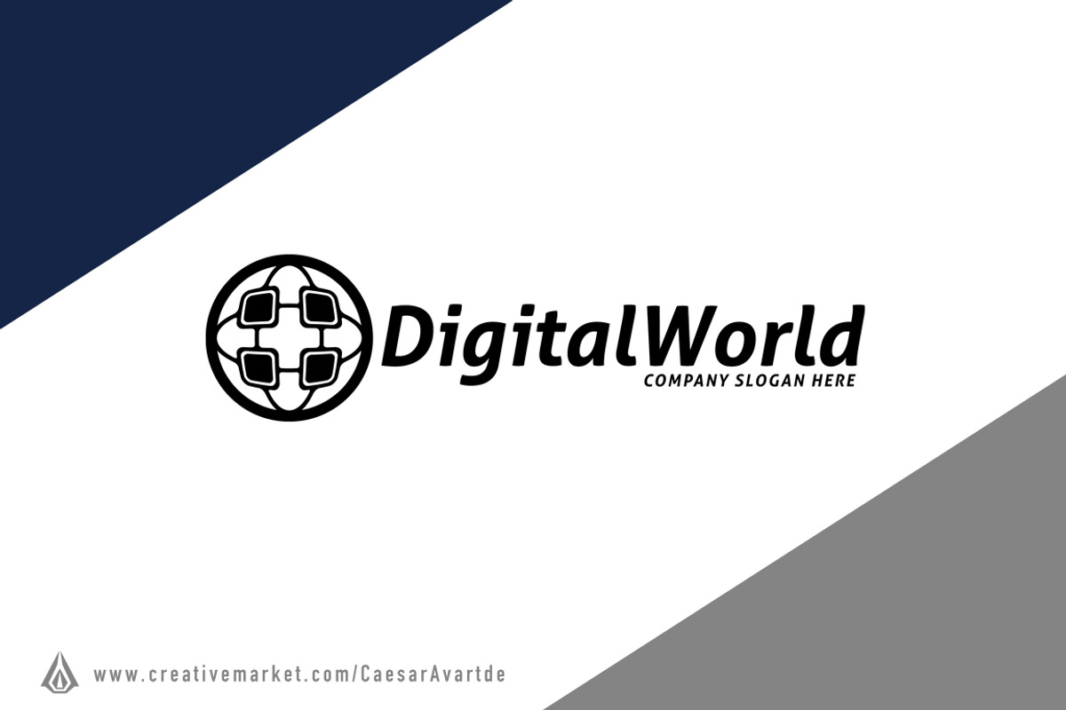 Digital World Logo Template, a Branding & Logo Template by Avartde Creative (Photo 2 of 2)