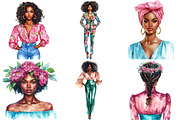 Black Girl Watercolor Sublimation, a Seasonal Illustration by CitraGraphics (Thumbnail 3 of 3)