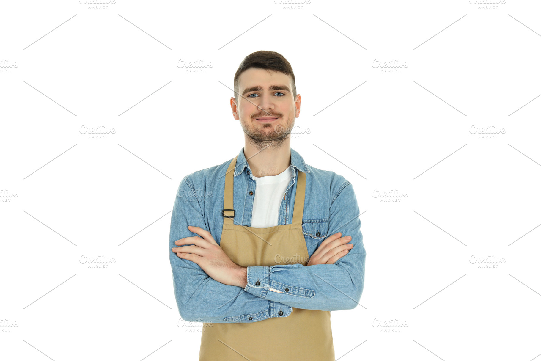 Concept of occupation, waiter isolated on white background, a Person Photo by AtlasStudio PRO
