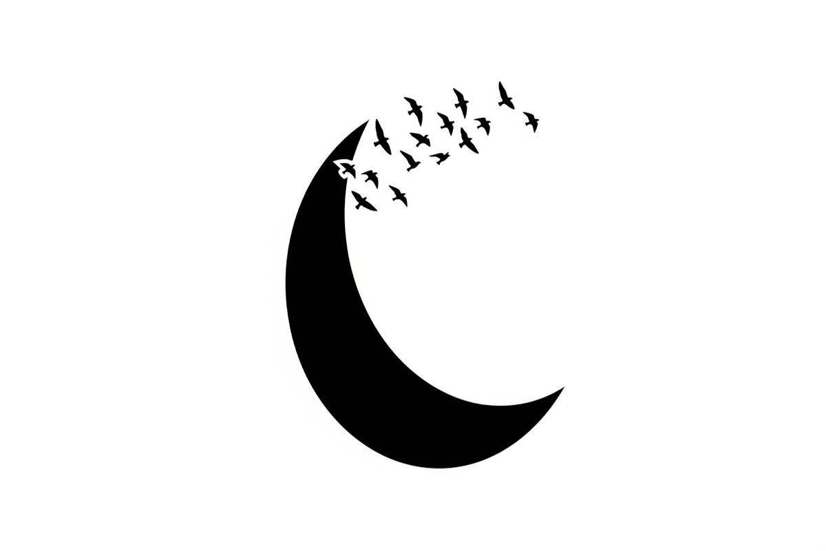 Flying Birds Moon SVG Bundle, an Illustration by yasushie (Photo 10 of 31)