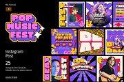 Pop Music Event Festival Instagram, a Social Media Template by Louds Studio (Thumbnail 1 of 4)