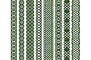 Forest Green Vector Lace Borders, an Illustration by Amanda Ilkov (Thumbnail 4 of 5)