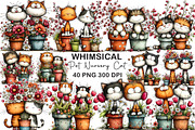 Spring Flower Pot Nursery Cat Clipar, an Illustration by CraftArtStudio (Thumbnail 1 of 6)