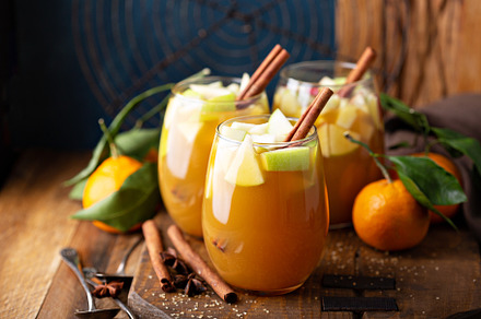 Fall season apple cider sangria, a Food & Drink Photo by farwasser