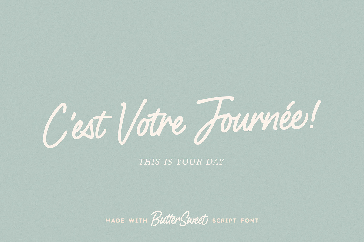 ButterSweet | Smooth Script Font, a Handwritten Font by The Paper Town (Photo 2 of 12)
