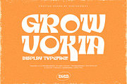 GROWVOKIA | Groovy Display, a Serif Font by Pentagonistudio (Thumbnail 1 of 10)
