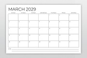 2029 11x17 Calendar Template, a Stationery Template by Running With Foxes (Thumbnail 2 of 5)