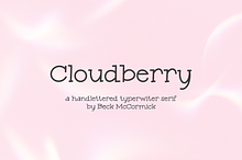 Cloudberry Typewriter Serif Font