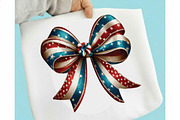 Patriotic USA Bow Clipart, an Illustration by SVGArt (Thumbnail 3 of 9)
