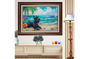 Painting of a Scottish Terrier Dog 2, an Animal Illustration by Art Paradise Studios (Thumbnail 1 of 9)
