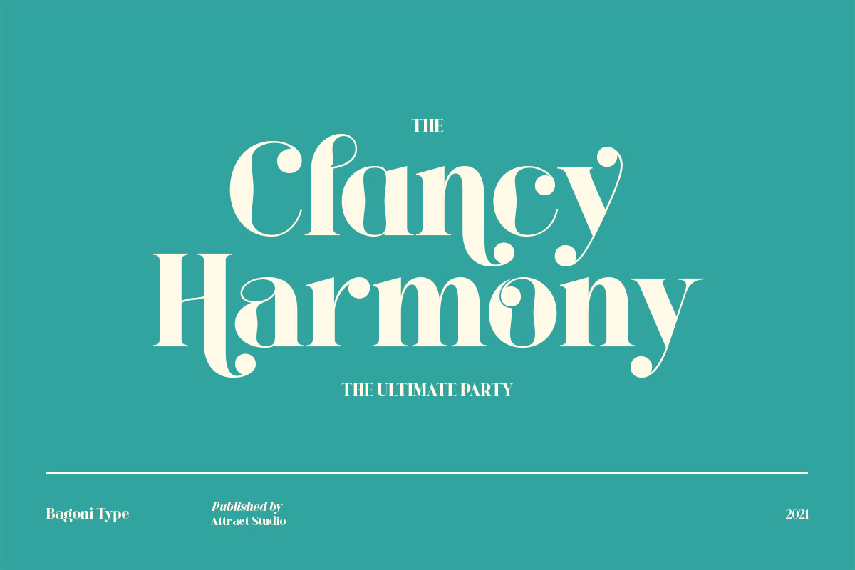 Bagoni Type, a Serif Font by Attract Studio (Photo 9 of 19)