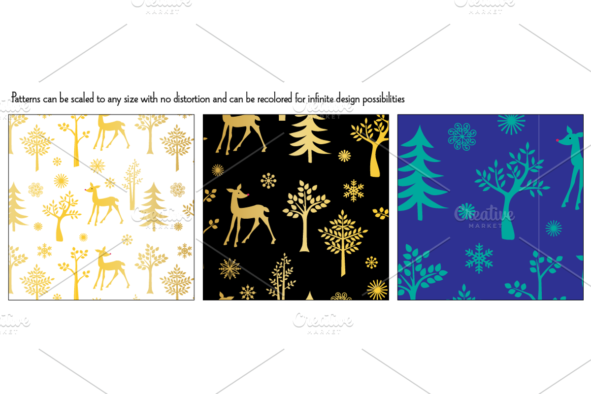 Silver & Gold Holiday Patterns preview 7