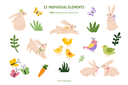 Happy Easter day vector collection, a Decorative Illustration by Peviotadesign (Thumbnail 3 of 14)