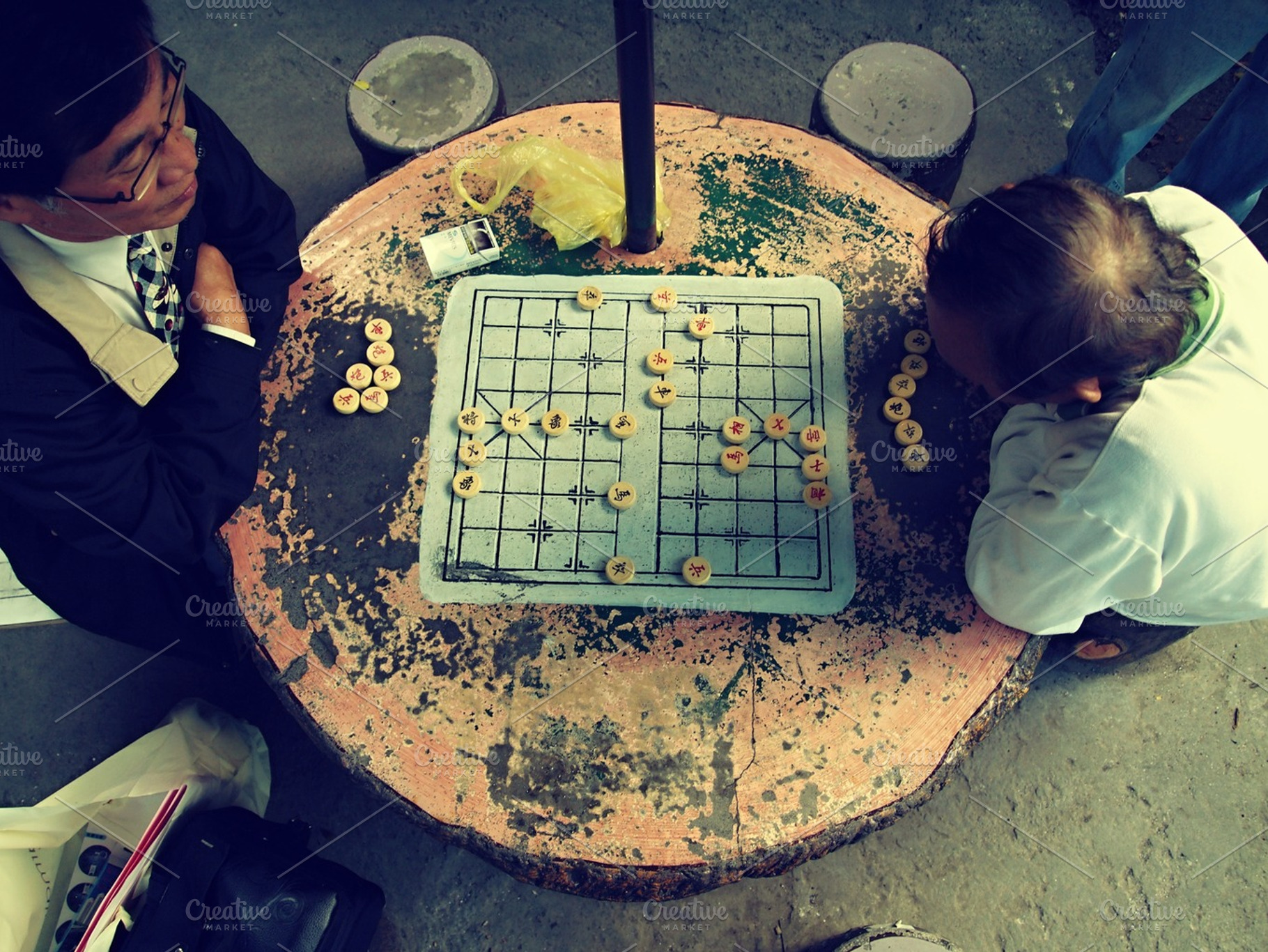 Two Guys Playing Chinese Chess