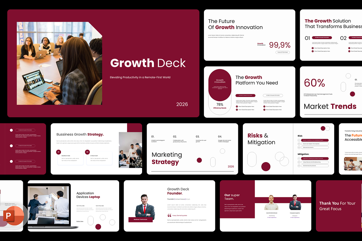 Business Pitch Deck, a Presentation Template by Hammad Arif (Photo 1 of 2)