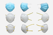 3 Medical Face Mask Mockup Set, a Health & Medical Photo by SkyvaraSupply (Thumbnail 2 of 4)