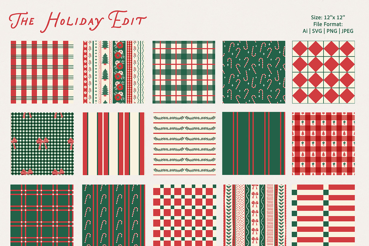 Christmas Seamless Patterns, a Pattern Graphic by Essentially Nomadic (Photo 8 of 9)