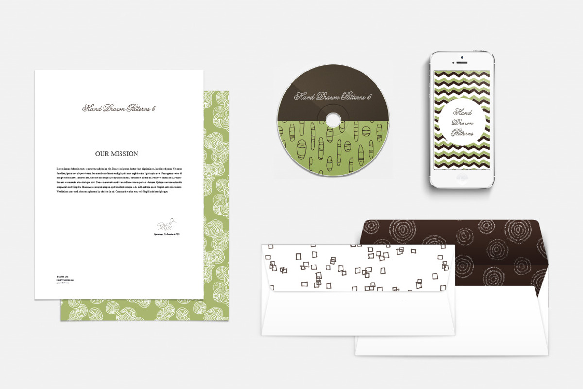 10 Seamless Hand Drawn Patterns v.6 preview 3