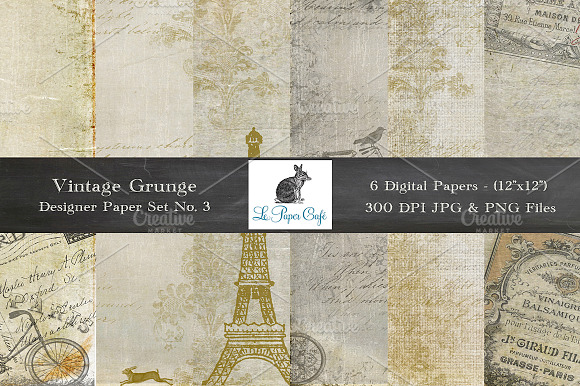 Vintage Grunge Background Papers #3 preview 4