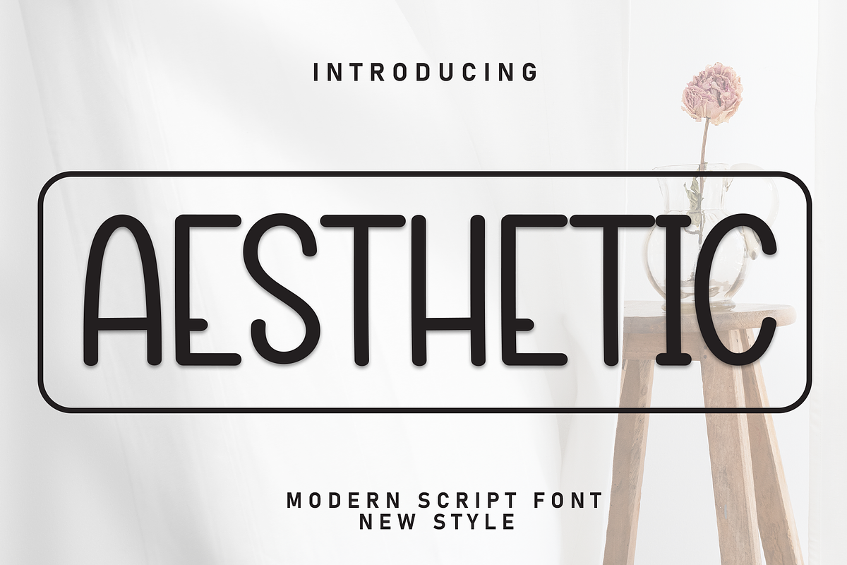 Aesthetic | Script Font, a Script Font by Scratchones (Photo 1 of 8)